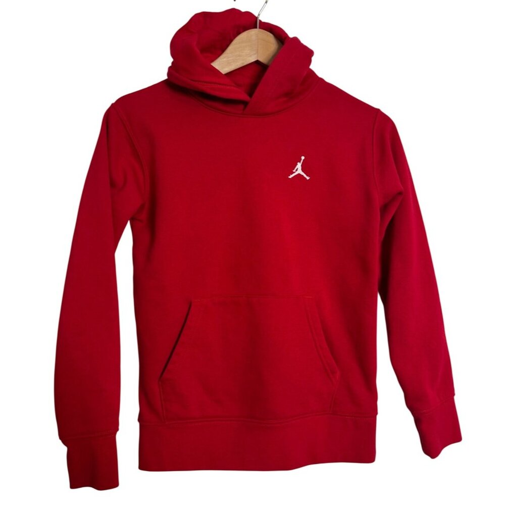 Jordan Kids Medium 10-12yr Gym Red Pullover Hoodie Pocket EUC
